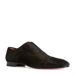 Christian Louboutin Alpha Male Suede Flat Loafers BK01