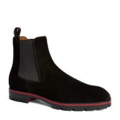Christian Louboutin Alpinono Leather Ankle Boots BK01 Chelsea Boots