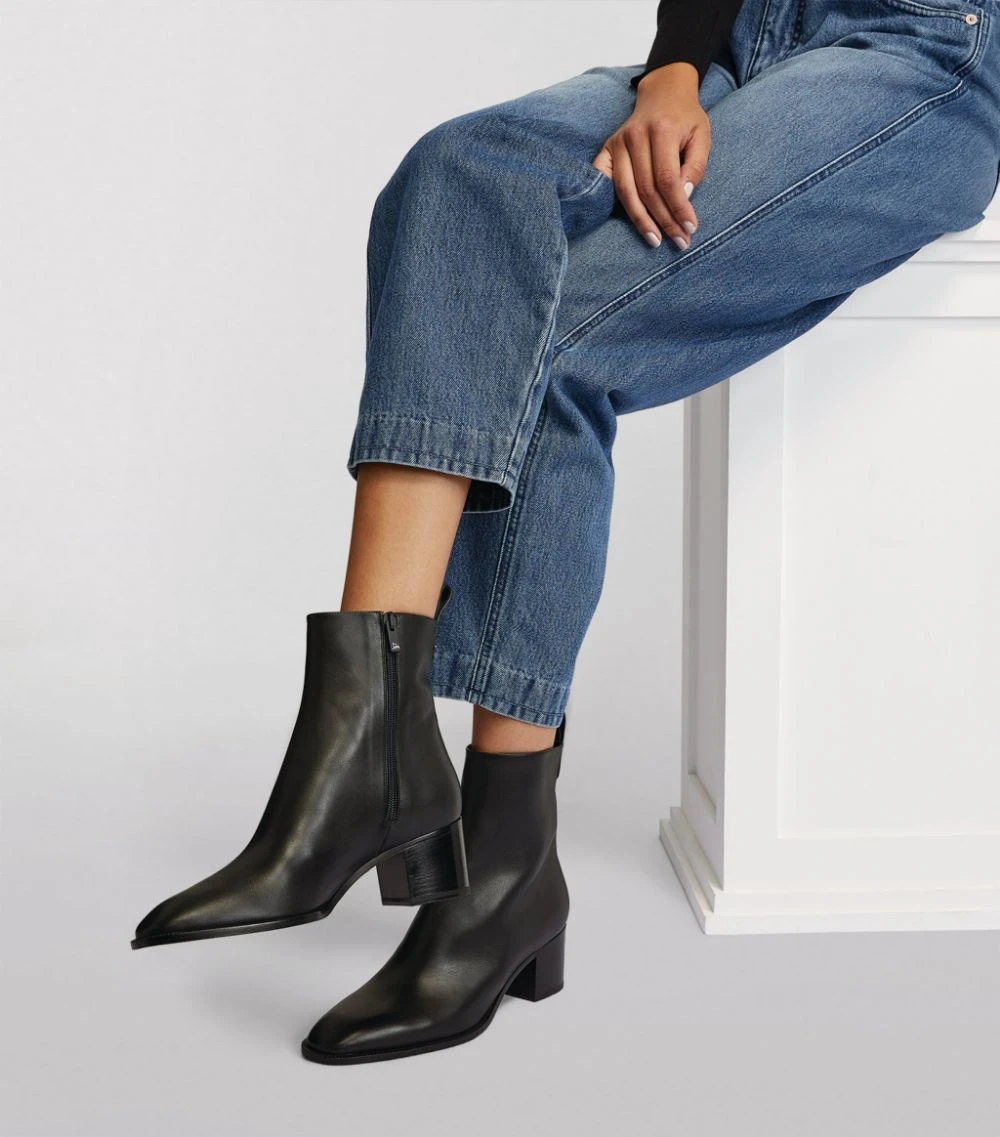 Christian Louboutin Antilop Leather Ankle Boots 55 BK01 4 Christian Louboutin Antilop Leather Ankle Boots 55 BK01 - Image 4