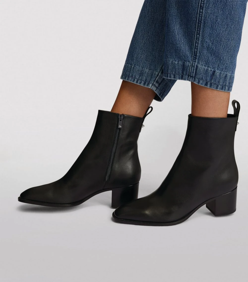 Christian Louboutin Antilop Leather Ankle Boots 55 BK01 5 Christian Louboutin Antilop Leather Ankle Boots 55 BK01 - Image 5