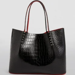 Christian Louboutin Cabarock Large Croc-Embossed Leather Cabarock Tote Bag BK01 Tote Bags -Christian Louboutin Online Shop christian louboutin cabarock large croc embossed leather cabarock tote bag 16561246 32105519 1000