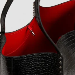 Christian Louboutin Cabarock Large Croc-Embossed Leather Cabarock Tote Bag BK01 Tote Bags -Christian Louboutin Online Shop christian louboutin cabarock large croc embossed leather cabarock tote bag 16561246 32105527 1000
