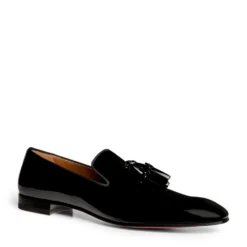 Christian Louboutin Dandelion Tassel Patent Leather Loafers BK01