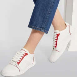 Christian Louboutin Elastikid Donna Leather Low-Top Sneakers Q647 -Christian Louboutin Online Shop christian louboutin elastikid donna leather low top sneakers 16585377 32210280 1000