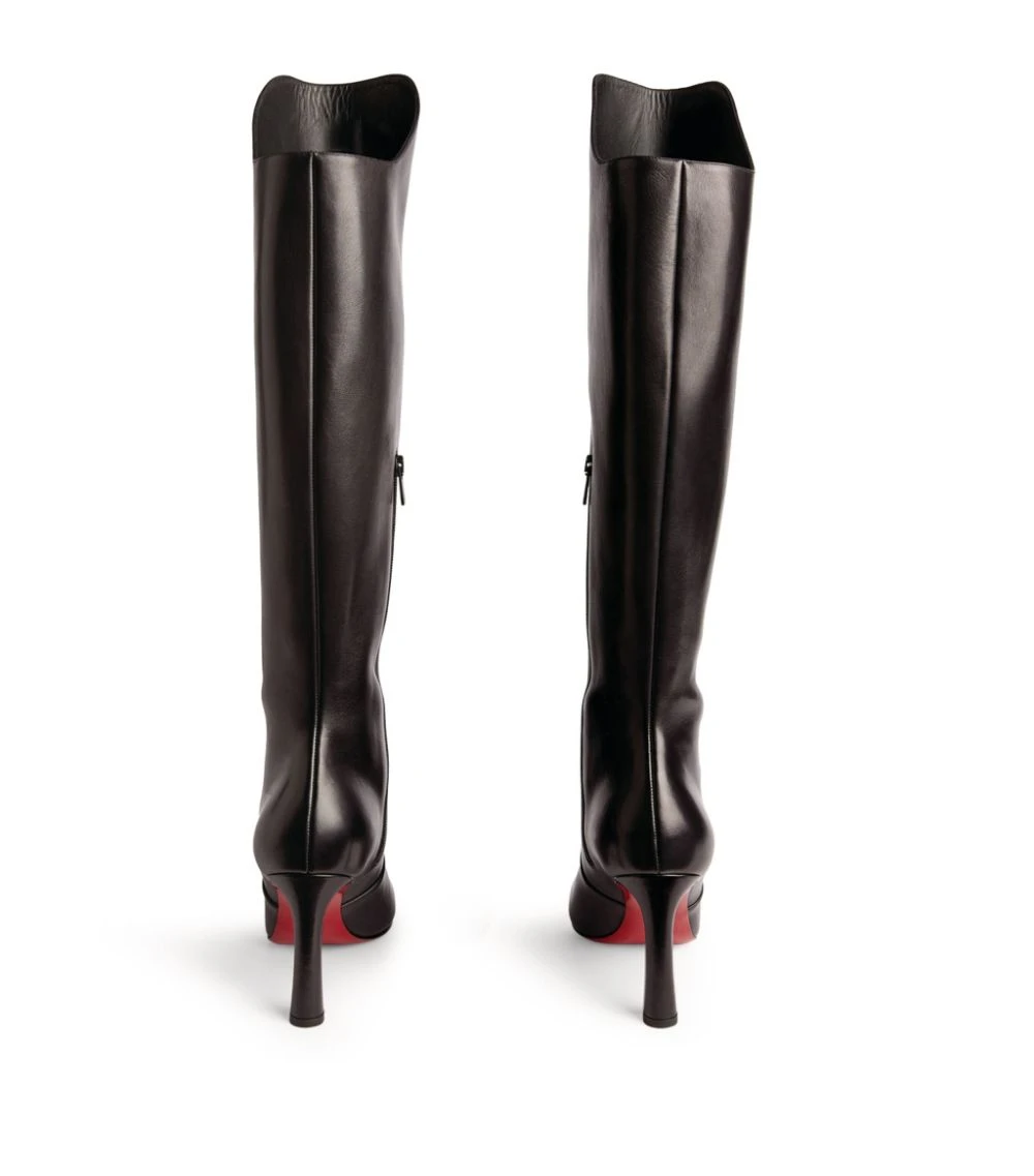 Christian Louboutin Eleonor Botta Leather Knee-High Boots 85 BK01 Knee High Boots 2 Christian Louboutin Eleonor Botta Leather Knee-High Boots 85 BK01 Knee High Boots - Image 2