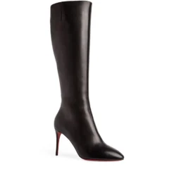 Christian Louboutin Eloise Leather Knee-High Boots 85 BK01 Knee High Boots