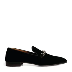 Christian Louboutin Equiswing Velvet Moccasin Loafers BK01