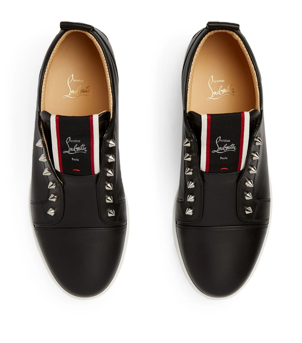 Christian Louboutin F.A.V Fiquea Vontade Leather Sneakers BK01 Slip-On Sneakers 2 Christian Louboutin F.A.V Fiquea Vontade Leather Sneakers BK01 Slip-On Sneakers - Image 2