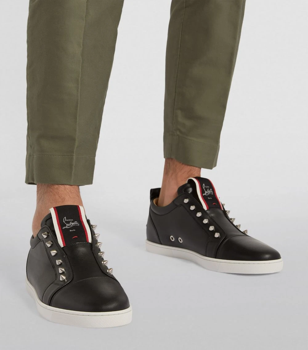 Christian Louboutin F.A.V Fiquea Vontade Leather Sneakers BK01 Slip-On Sneakers 5 Christian Louboutin F.A.V Fiquea Vontade Leather Sneakers BK01 Slip-On Sneakers - Image 5