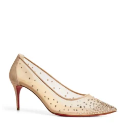 Christian Louboutin Follies Mesh Strass Pumps 70 F065 Courts