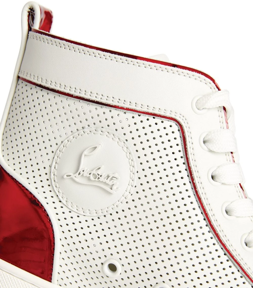 Christian Louboutin Fun Louis Leather High-Top Sneakers Q647 7 Christian Louboutin Fun Louis Leather High-Top Sneakers Q647 - Image 7