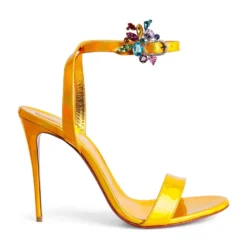 Christian Louboutin Goldie Joli Embellished Leather Sandals 100 Y249 Heeled Sandals