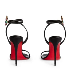 Christian Louboutin Goldie Joli Embellished Satin Sandals 100 B439 Heeled Sandals -Christian Louboutin Online Shop christian louboutin goldie joli embellished satin sandals 100 17762731 37330011 1000