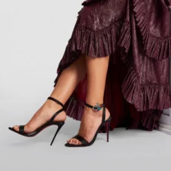 Christian Louboutin Goldie Joli Embellished Satin Sandals 100 B439 Heeled Sandals -Christian Louboutin Online Shop christian louboutin goldie joli embellished satin sandals 100 17762731 37330018 1000