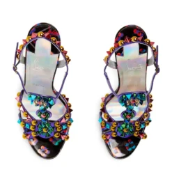Christian Louboutin Goldora Embellished Leather Sandals 100 J991 Heeled Sandals -Christian Louboutin Online Shop christian louboutin goldora embellished leather sandals 100 17762710 37312075 1000