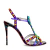 Christian Louboutin Goldora Embellished Leather Sandals 100 J991 Heeled Sandals