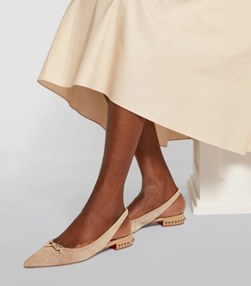 Christian Louboutin Hall Sling Studded Leather Flats N254 Ballet Flats 6 Christian Louboutin Hall Sling Studded Leather Flats N254 Ballet Flats - Image 6