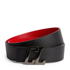 Christian Louboutin Happy Rui Leather Monogram Belt Q156 Belts