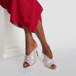 Christian Louboutin Iced Bear Embellished Mules 85 Q889 Heeled Mules -Christian Louboutin Online Shop christian louboutin iced bear embellished mules 85 16625789 32335376 1000