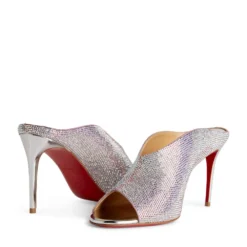 Christian Louboutin Iced Bear Embellished Mules 85 Q889 Heeled Mules -Christian Louboutin Online Shop christian louboutin iced bear embellished mules 85 16625789 32336188 1000