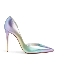 Christian Louboutin Iriza Holographic Leather Pumps 100 J747 Courts