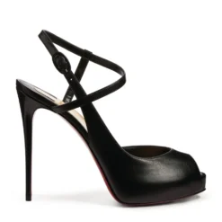 Christian Louboutin Jenlove Alta Kid Leather Pumps 120 BK01 Courts
