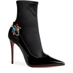 Christian Louboutin Jessie Booty Joli Patent Leather Boots 100 BK01 Courts -Christian Louboutin Online Shop christian louboutin jessie booty joli patent leather boots 100 17762732 37267425 1000