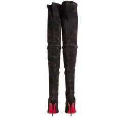 Christian Louboutin Kate Botta Alta Suede Over-The-Knee Boots 100 BK01 Over the Knee Boots -Christian Louboutin Online Shop christian louboutin kate botta alta suede over the knee boots 100 17763721 37486473 1000