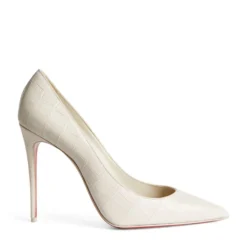 Christian Louboutin Kate Croc-Embossed Leather Pumps 100 W408 Courts