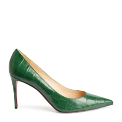 Christian Louboutin Kate Croc-Embossed Leather Pumps 85 E366 Courts