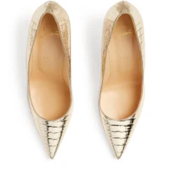 Christian Louboutin Kate Croc-Embossed Metallic Pumps 85 PL07 Courts -Christian Louboutin Online Shop christian louboutin kate croc embossed metallic pumps 85 17471625 36703778 1000