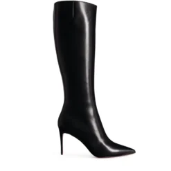 Christian Louboutin Kate Leather Boots 85 BK01 Knee High Boots