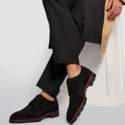 Christian Louboutin Laurlaf Suede Brogues BK01 Smart Shoes -Christian Louboutin Online Shop christian louboutin laurlaf suede brogues 16559777 32106717 1000