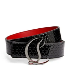 Christian Louboutin Leather Logo Belt B078 Belts