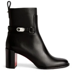 Christian Louboutin Lock Botta Leather Ankle Boots 70 BK5T