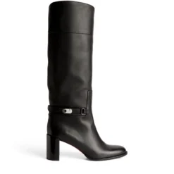 Christian Louboutin Lock Botta Leather Knee-High Boots 70 BK5T Knee High Boots
