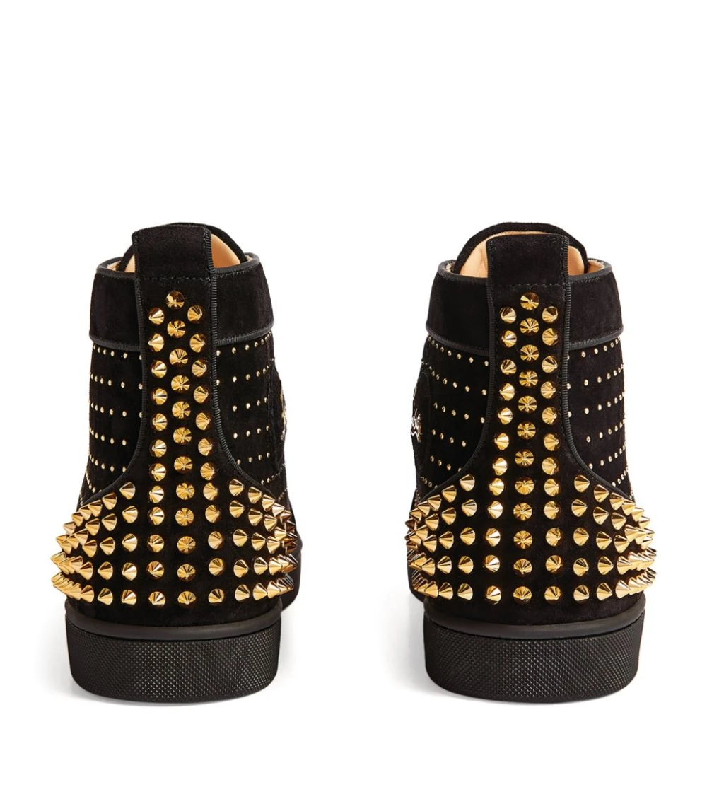 Christian Louboutin Lou Spikes 2 Plume Suede High-Top Sneakers H509 3 Christian Louboutin Lou Spikes 2 Plume Suede High-Top Sneakers H509 - Image 3