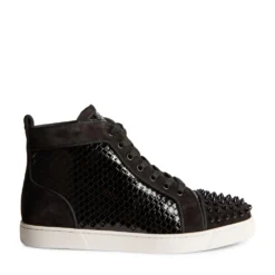Christian Louboutin Lou Spikes High-Top Leather Sneakers CM53 High-Top Sneakers