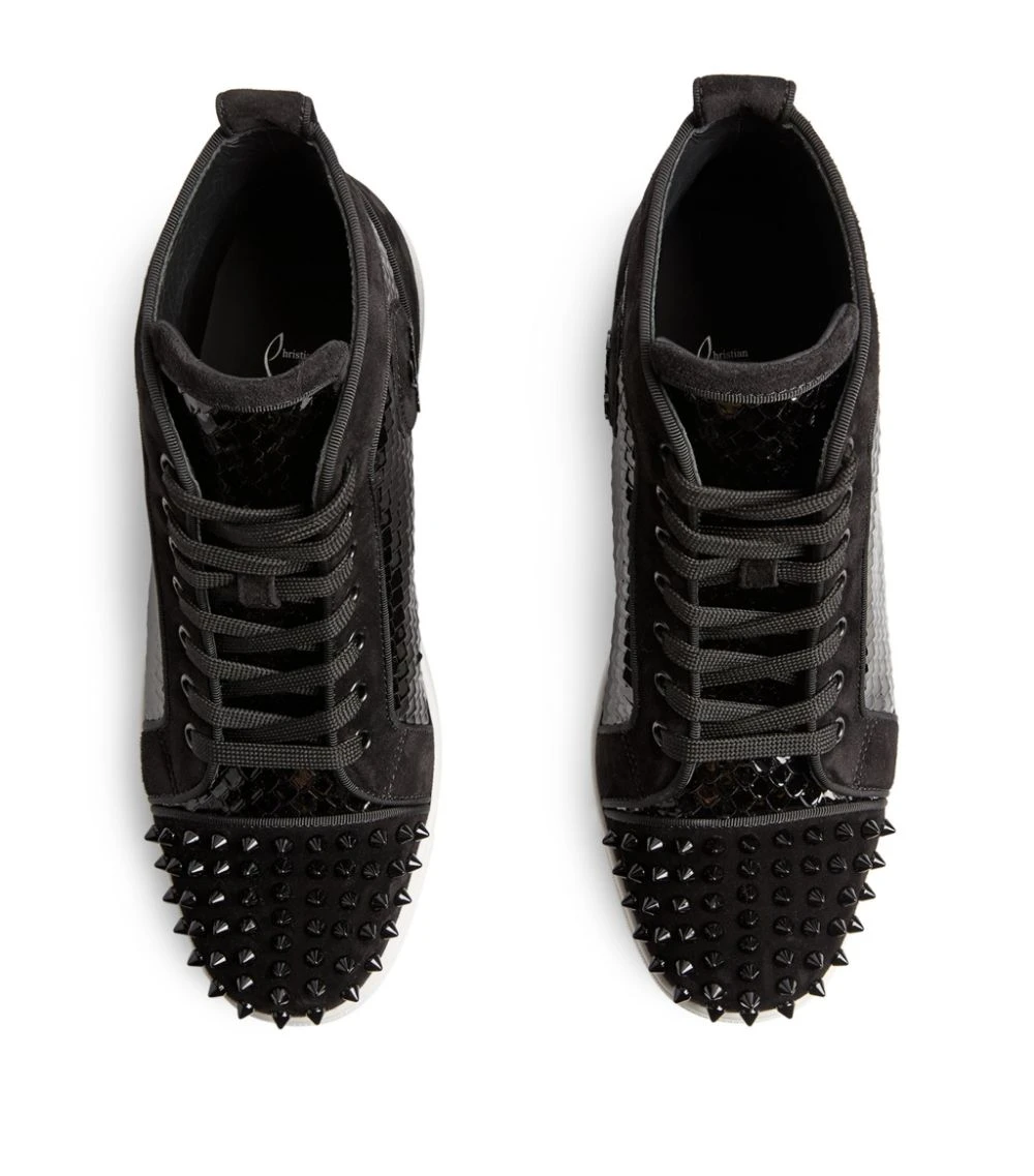 Christian Louboutin Lou Spikes High-Top Leather Sneakers CM53 High-Top Sneakers 3 Christian Louboutin Lou Spikes High-Top Leather Sneakers CM53 High-Top Sneakers - Image 3