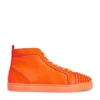 Christian Louboutin Lou Spikes Orlato Suede High-Top Sneakers O214