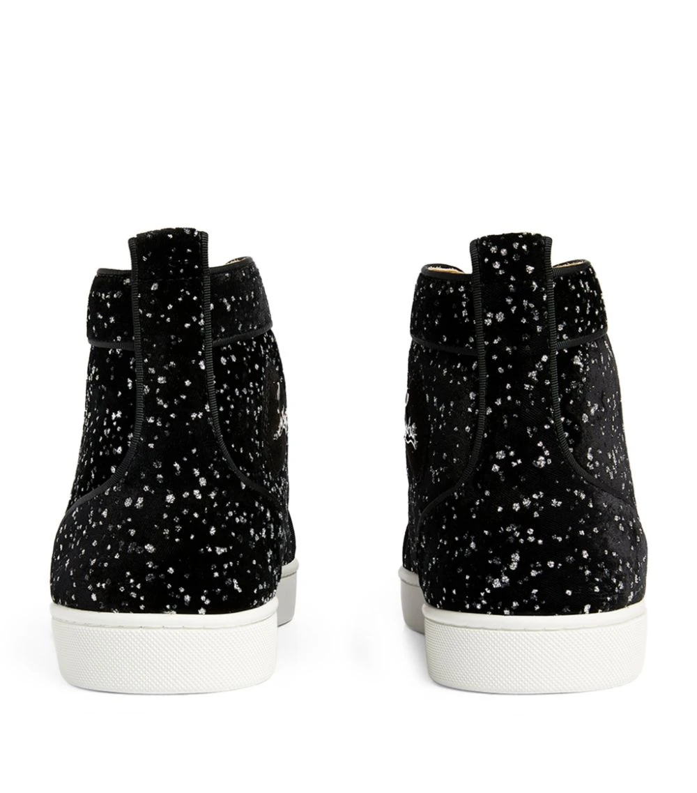 Christian Louboutin Lou Spikes Orlato Velvet High-Top Sneakers BK65 4 Christian Louboutin Lou Spikes Orlato Velvet High-Top Sneakers BK65 - Image 4