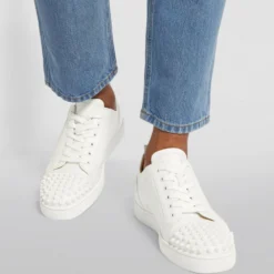 Christian Louboutin Louis Junior Spikes Leather Sneakers 3047 Slip-On Sneakers -Christian Louboutin Online Shop christian louboutin louis junior spikes leather sneakers 16594163 32309261 1000