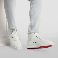 Christian Louboutin Louis Leather High-Top Sneakers WH01 -Christian Louboutin Online Shop christian louboutin louis leather high top sneakers 16592686 32308726 1000
