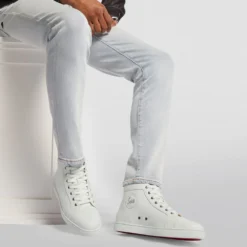 Christian Louboutin Louis Leather High-Top Sneakers WH01 -Christian Louboutin Online Shop christian louboutin louis leather high top sneakers 16592686 32308735 1000