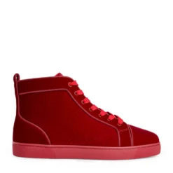 Christian Louboutin Louis Orlato Velvet High-Top Sneakers R251