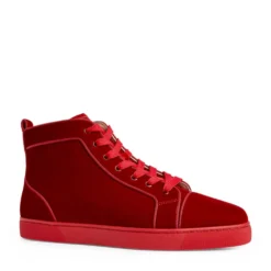 Christian Louboutin Louis Orlato Velvet High-Top Sneakers R251 -Christian Louboutin Online Shop christian louboutin louis orlato velvet high top sneakers 17765916 37499144 1000