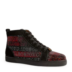Christian Louboutin Louis T.S.Q Suede Sneakers M039 High-Top Sneakers