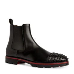 Christian Louboutin Melon Spikes Leather Ankle Boots B026 Chelsea Boots