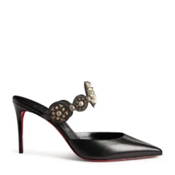 Christian Louboutin Miss Goldora Leather Mules 85 B580 Heeled Mules