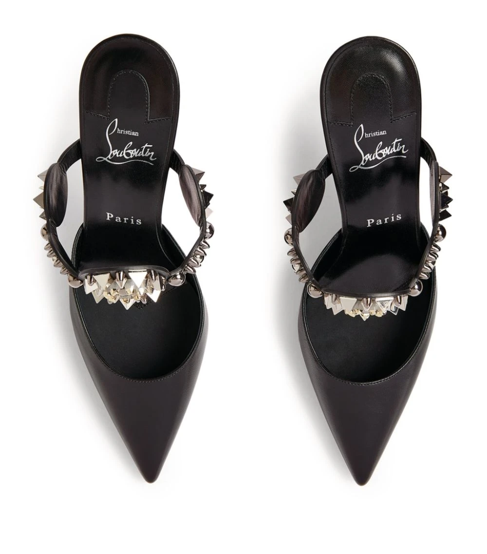 Christian Louboutin Miss Goldora Leather Mules 85 B580 Heeled Mules 3 Christian Louboutin Miss Goldora Leather Mules 85 B580 Heeled Mules - Image 3